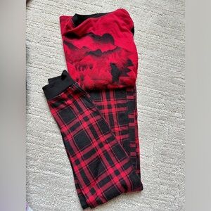 So soft pajama set. Long sleeve and long pant. Skinny fitted style.